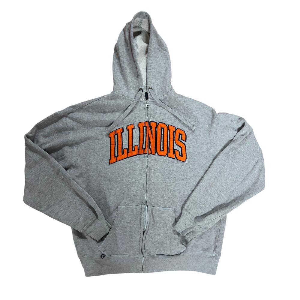 Illinois Full Zip Jacket Gray‎ Size Large J America Men's